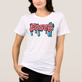 カラフルなイースターのしたたりテキストのグラフィティスタイルデザイン トライブレンドTシャツ