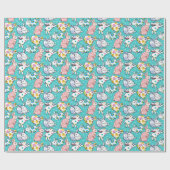 カラフルなイースターのウサギ ラッピングペーパー (フラット)