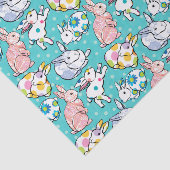 カラフルなイースターのウサギ 薄葉紙 (詳細)