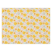 カラフルなイースターエッグおよびひよこパターン テーブルクロス (正面(横))