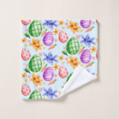 カラフルなイースターエッグの春 バスタオルセット (ウォッシュタオル)