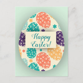カラフルなイースターエッグの郵便はがき シーズンポストカード