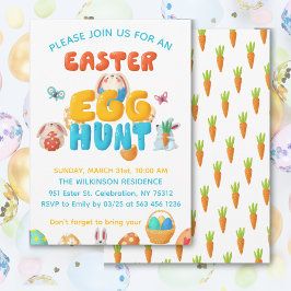 カラフルなイースターエッグハント 招待状