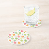 カラフルなイースターエッグパターン コースター (側面)