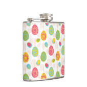 カラフルなイースターエッグパターン フラスク (右)