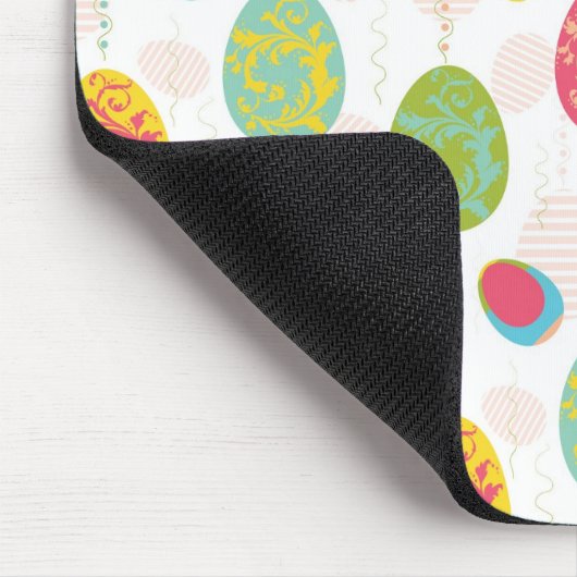 カラフルなイースターエッグパターン マウスパッド (コーナー)