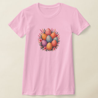 カラフルなイースターエッグブーケTシャツ Tシャツ