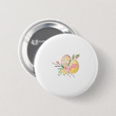 カラフルなイースターエッグボタン 缶バッジ (正面&裏面)