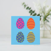 カラフルなイースターエッグ4個 カード (スタンド正面)