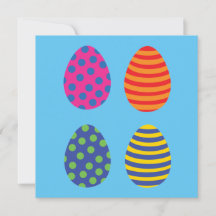 カラフルなイースターエッグ4個