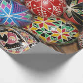 カラフルなイースターエッグ ラッピングペーパー (角)