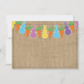 カラフルなイースターバニー＆ミニ写真撮影チラシ 招待状 (裏面)