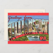 カラフルなウィリアムズポートPA ポストカード (正面/裏面)