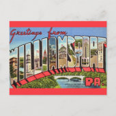 カラフルなウィリアムズポートPA ポストカード (正面)