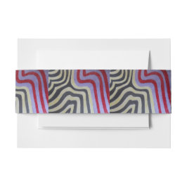 カラフルなウェーブの招待帯 招待状ベリーバンド