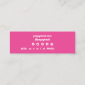 カラフルなウェーブストライプの虹 CUSTOM ハングタグ スキニー名刺 (裏面)