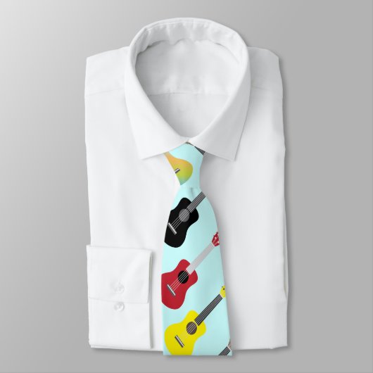 カラフルなウクレレは真新しく青いタイを模造します ネクタイ (タイ)
