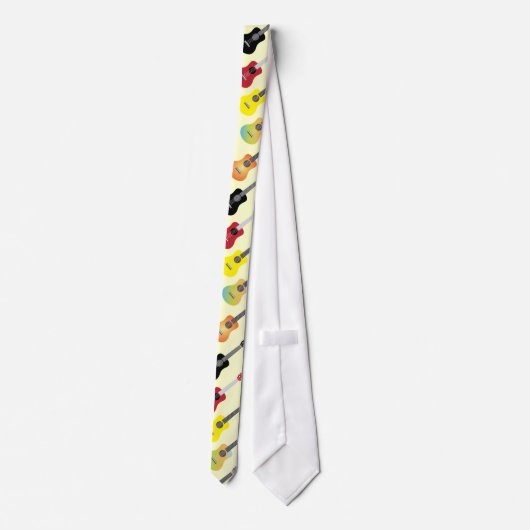 カラフルなウクレレは音楽を模造します ネクタイ (裏面)