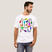 カラフルなウクレレ Tシャツ (正面フル)