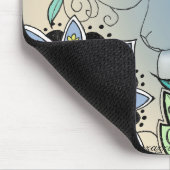 カラフルなウサギのマウスパッド(横の) マウスパッド (コーナー)