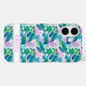 カラフルなウミガメのモノグラム Case-Mate iPhoneケース (裏面 (横))