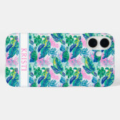 カラフルなウミガメのモノグラム Case-Mate iPhoneケース (裏面 (横))