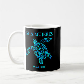カラフルなウミガメの少年少女 Isla Mujeres Mexico コーヒーマグカップ