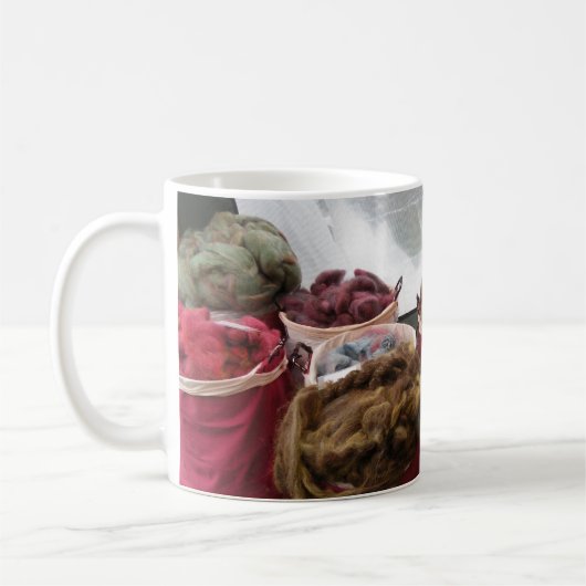 カラフルなウールのマグ コーヒーマグカップ (左)