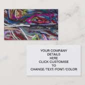 カラフルなウール繊維 名刺 (正面/裏面)