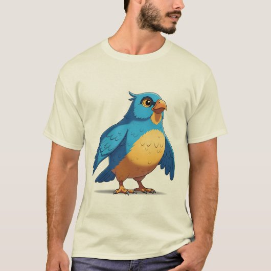 カラフルなエキゾチックな鳥のイラスト 単体 Tシャツ (正面)