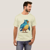 カラフルなエキゾチックな鳥のイラスト 単体 Tシャツ (正面フル)