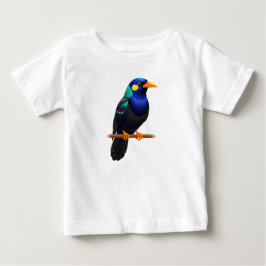 カラフルなエキゾチックバード ベビーTシャツ