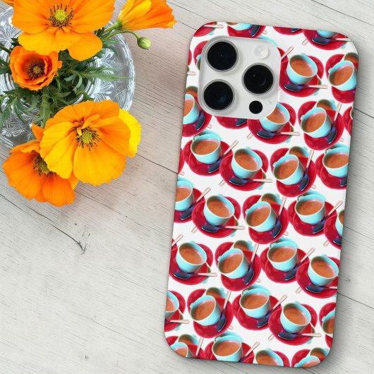 カラフルなエスプレッソ カップ＆ソーサー写真 Case-Mate iPhoneケース