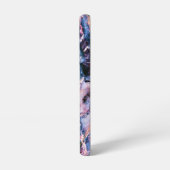 カラフルなエレガントな大理石 白と青とピンク SAMSUNG GALAXYケース (左側面)