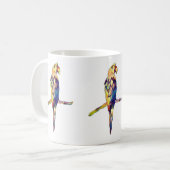 カラフルなオウムのマグカップ コーヒーマグカップ (正面左)