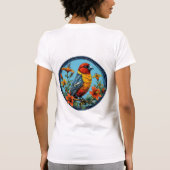 カラフルなオウム嘴の鳥 Tシャツ (裏面)