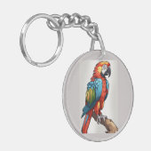 カラフルなオウム🦜 キーホルダー (正面左)