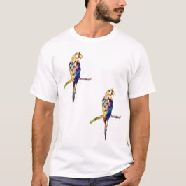 カラフルなオウム メンズTシャツ Tシャツ
