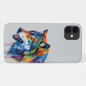 カラフルなオオカミ Case-Mate iPhoneケース (裏面(横))