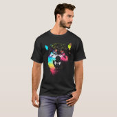 カラフルなオオカミ Tシャツ (正面フル)