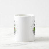 カラフルなオオハシの壁のポータル覗き コーヒーマグカップ (中央)