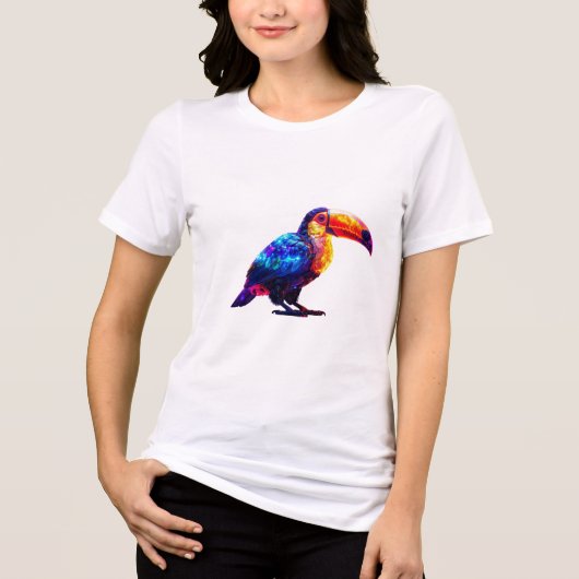 カラフルなオオハシ トライブレンドＴシャツ (正面)