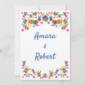 カラフルなオトミ メキシカン ウェディング 招待状 (裏面)