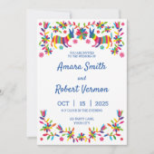 カラフルなオトミ メキシコ 誘い 案内状 (正面)