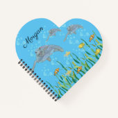 カラフルなオリジナル絵のカメのデザイン ノート (正面)