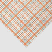 カラフルなオレンジ格子縞のティッシュペーパー 薄葉紙 (詳細)