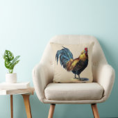 カラフルなオンドリの国の鶏のヴィンテージの写真 クッション (椅子)