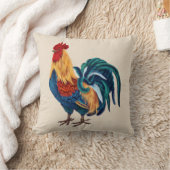 カラフルなオンドリの枕 クッション (ブランケット)