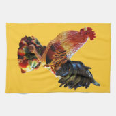 カラフルなオンドリ キッチンタオル (横)