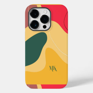 カラフルなオーガニックシェイプの抽象的な背景 iPhone 14 PROケース